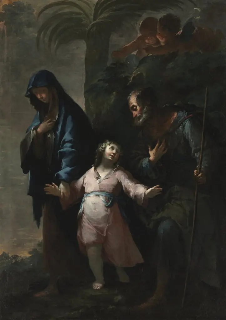 Return to Nazareth, by Francesco Conti, oil, 1735
