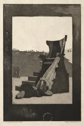 Vom Tode I, (Opus II, 1889) No. 6, by Max Klinger, 1889
