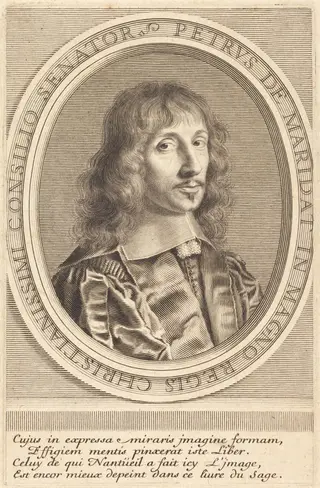 Pierre de Maridat, by Robert Nanteuil, ink, 1653