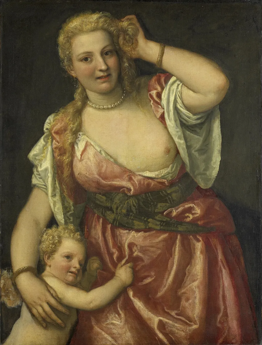 Venus and Cupid, by Benedetto Caliari, oil, 1592
