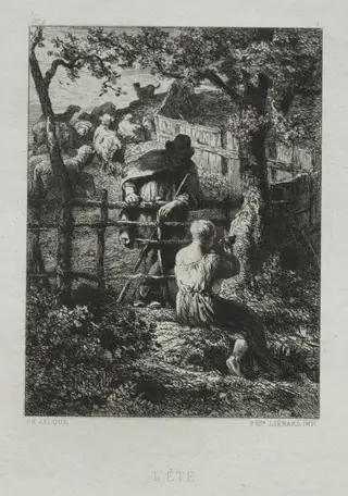 Summer Day, by Charles-Émile Jacque, 1864