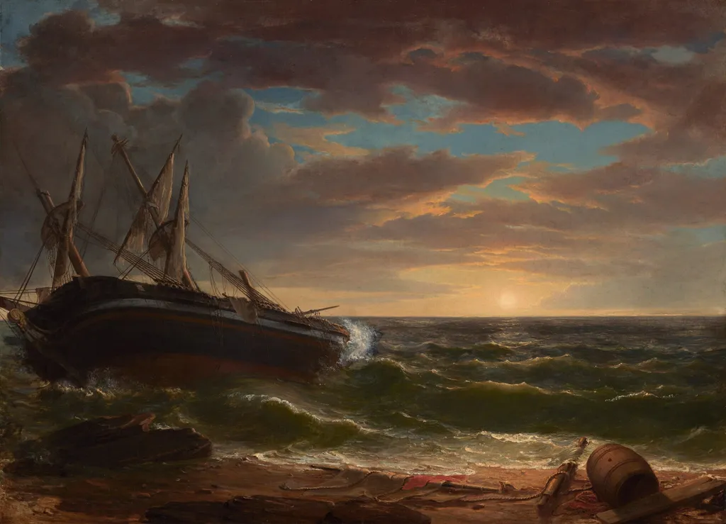 The Stranded Ship, by Asher Brown Durand, oil, 1844