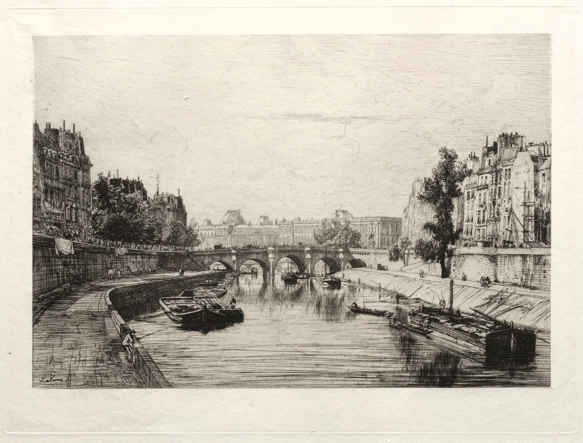 View from Pont St. Michel, detail