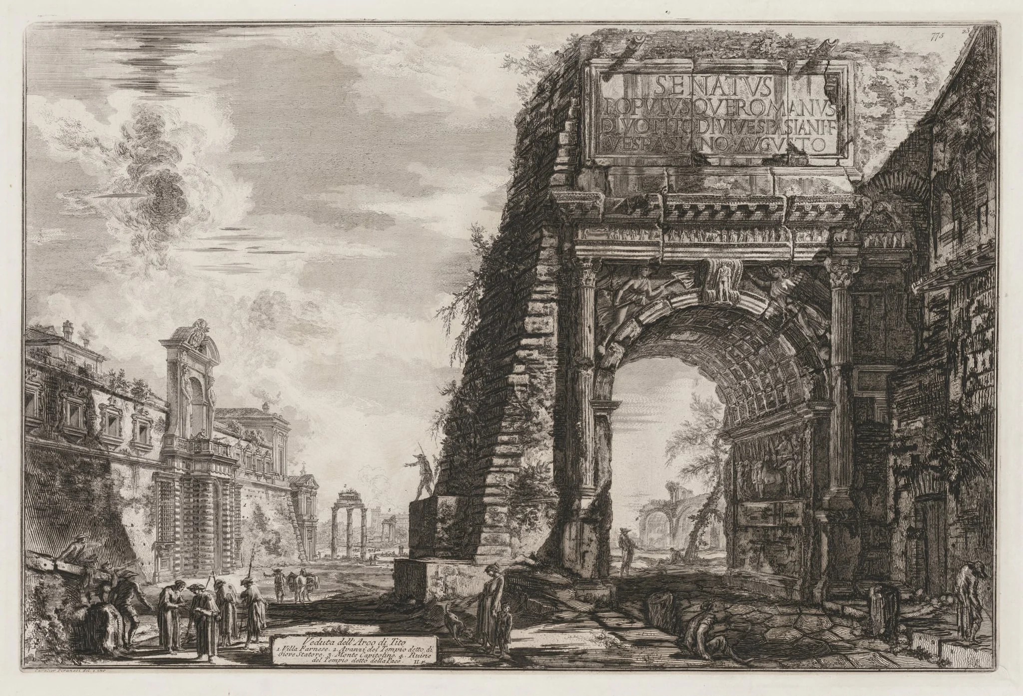 Views of Rome: The Arch or Titus, detail
