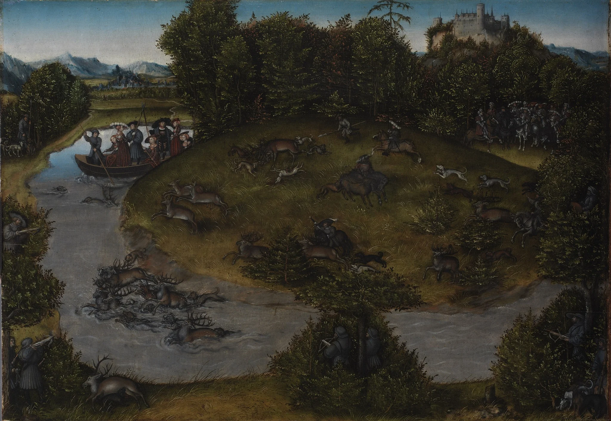 The Stag Hunt of the Elector Frederic the Wise (1463-1525) of Saxony, detail