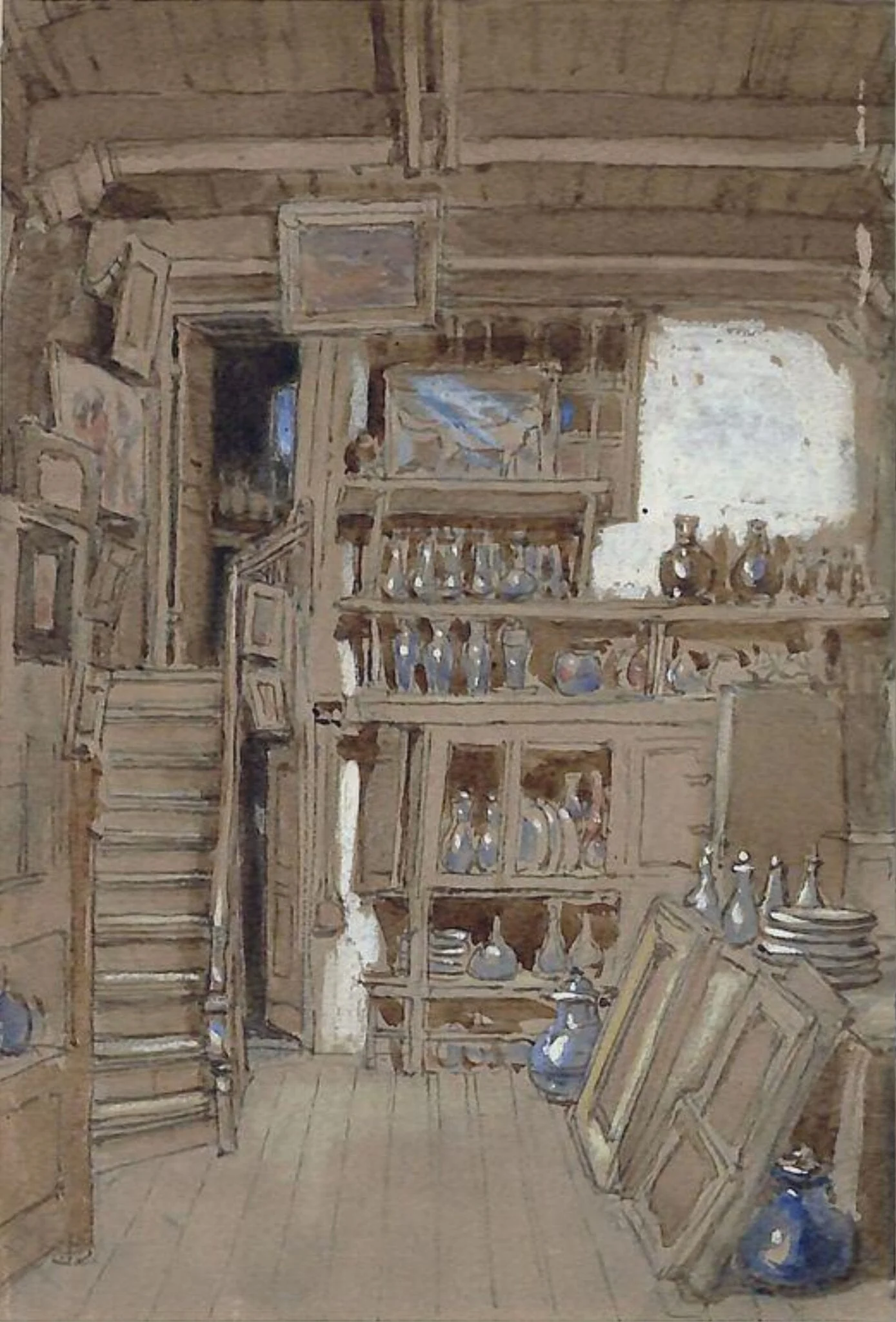 Rembrandt's studio, detail