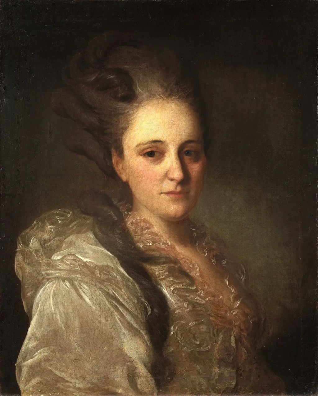 Porträt des Varvara Obreskova (c.1745-1815), by Fyodor Rokotov, oil, 1789