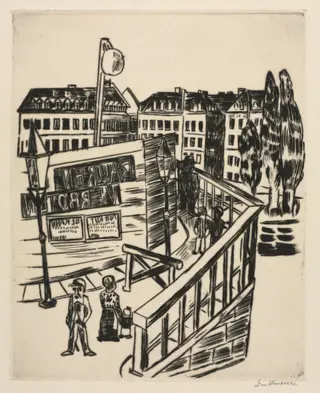 Wooden Bridge, by Max Beckmann, 1922