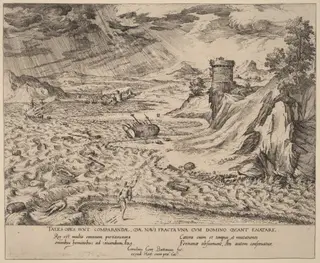 The Shipwreck, by Simon Novellanus, ink, 1595