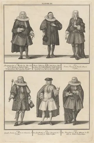 Costumes of the Men of the Reformed Church, by David Herrliberger, ink, 1751