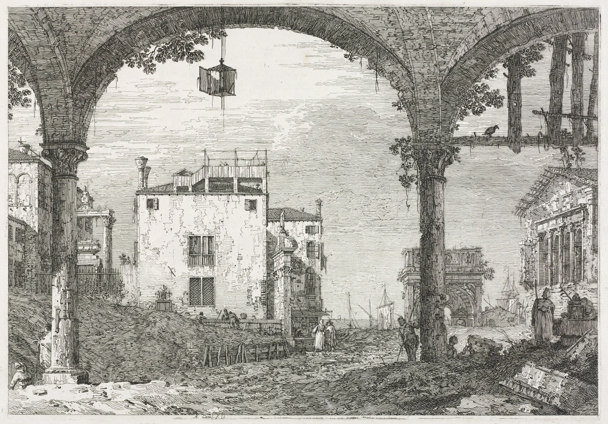 Views: The Portico with the Lantern, detail
