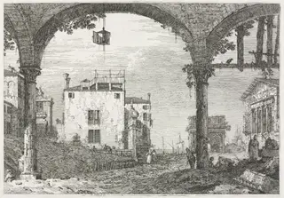Views: The Portico with the Lantern, by Canaletto, 1740