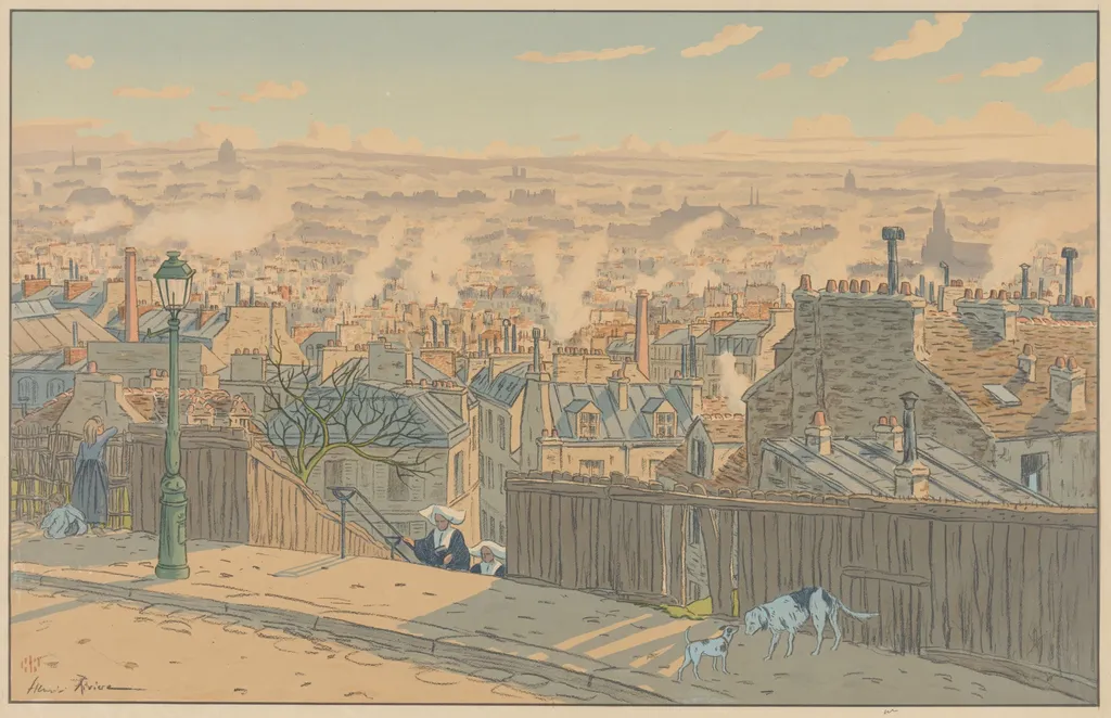 Parisian Landscapes: Paris seen from Montmartre, by Henri Rivière, 1900