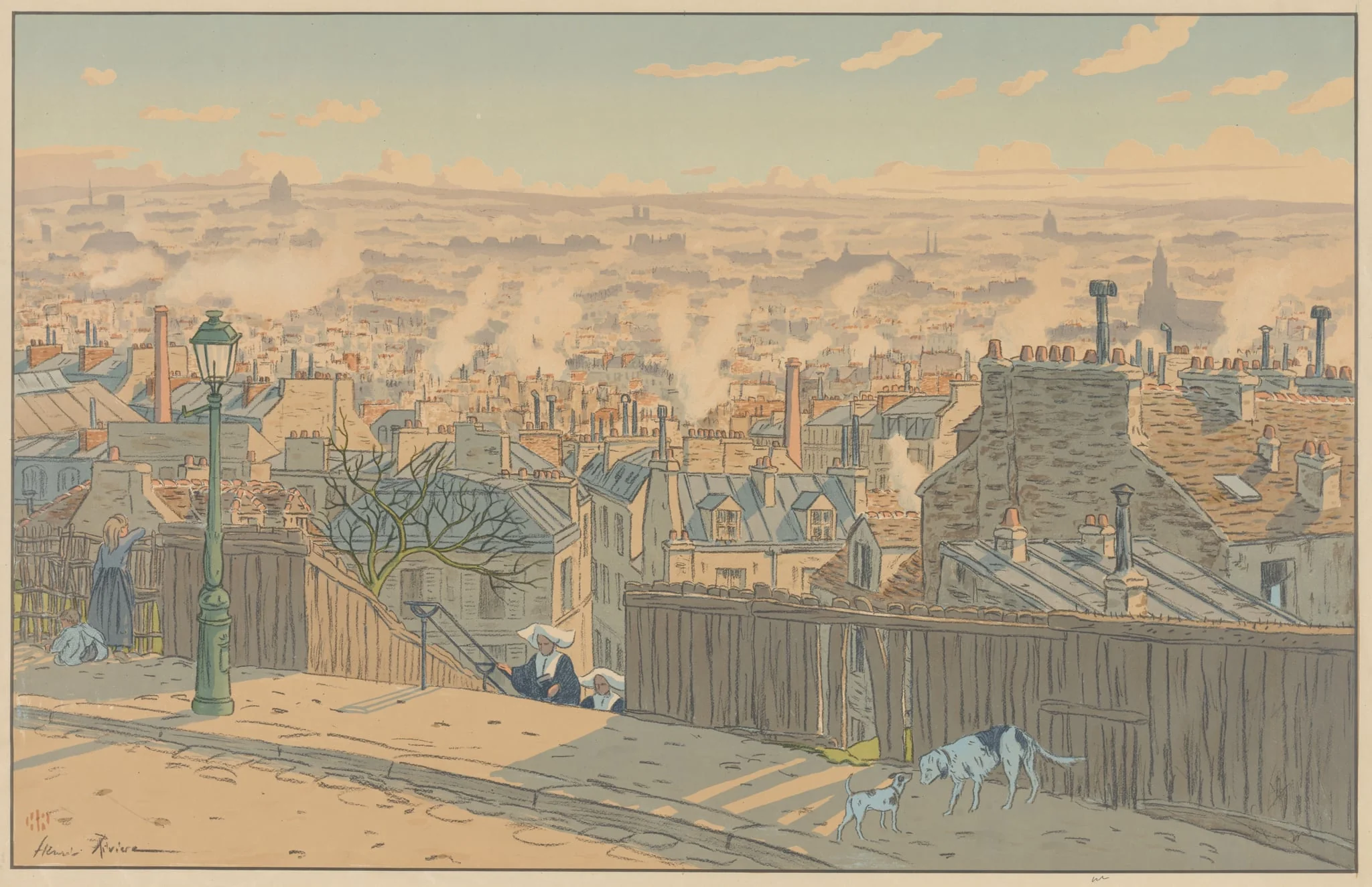 Parisian Landscapes: Paris seen from Montmartre, detail