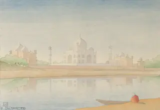 Taj Mahal, by Charles William Bartlett, 1916