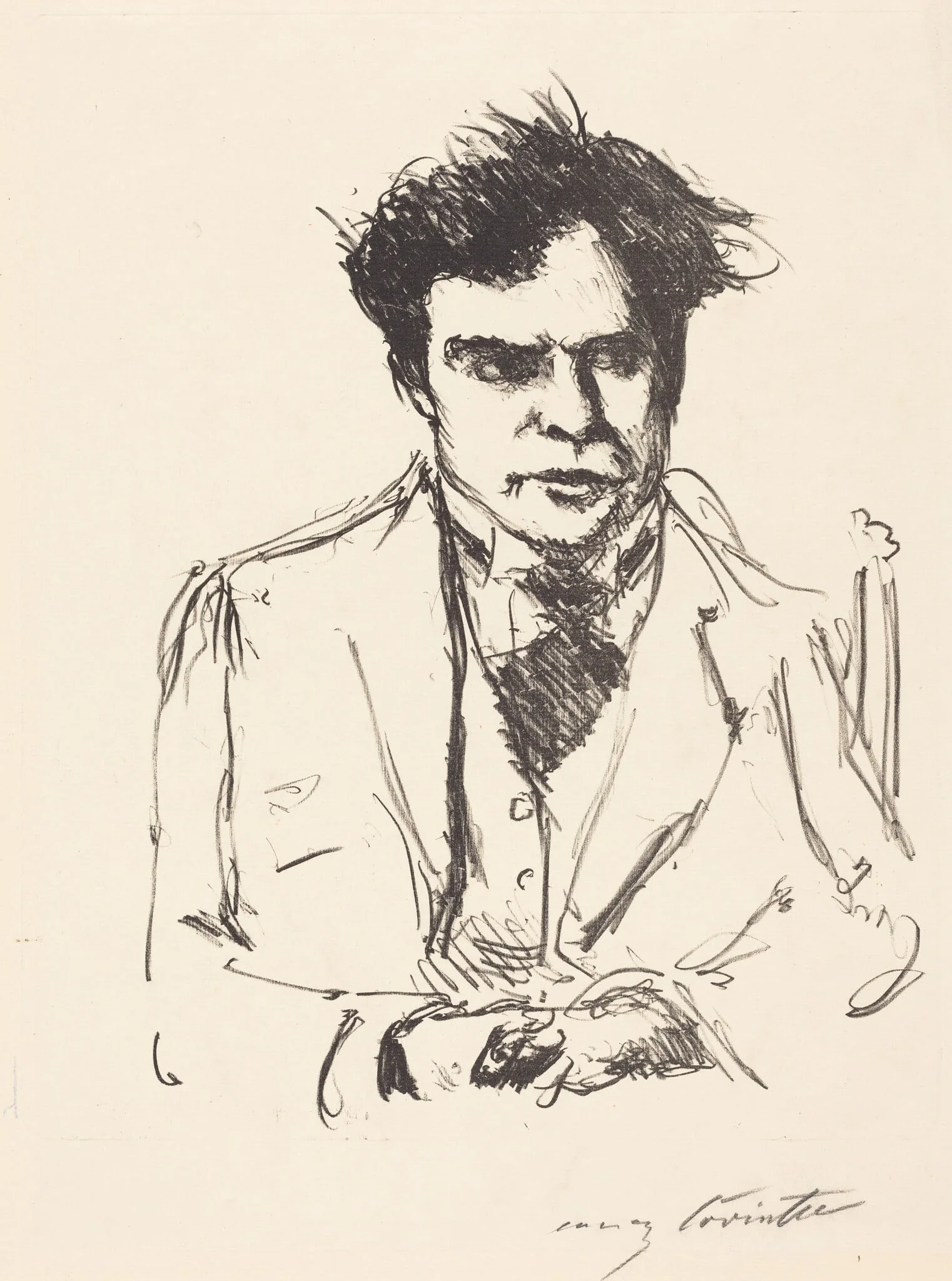 Bildnis Joseph Schwarz (Portrait of Joseph Schwarz), detail