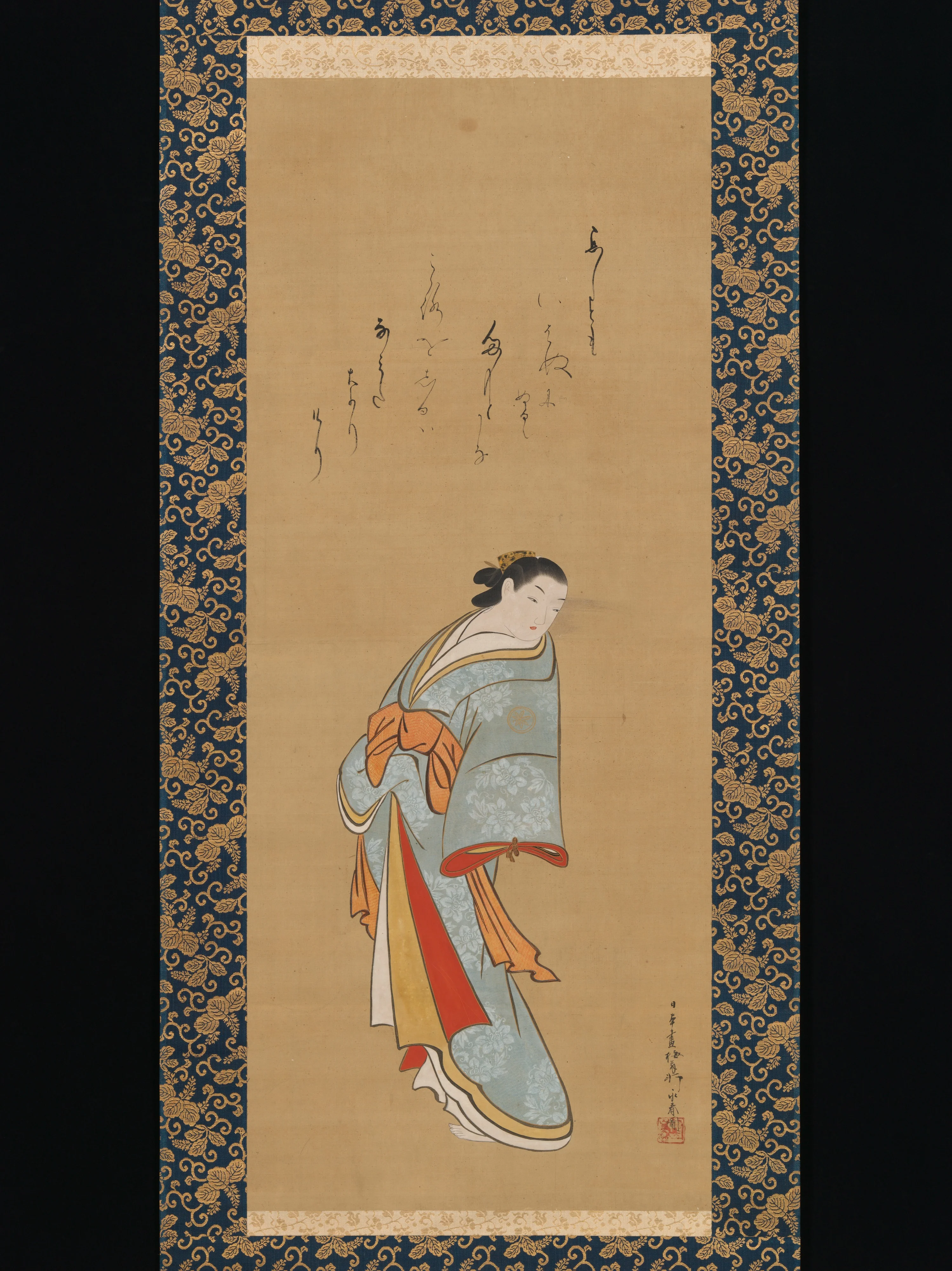 Standing Courtesan, detail