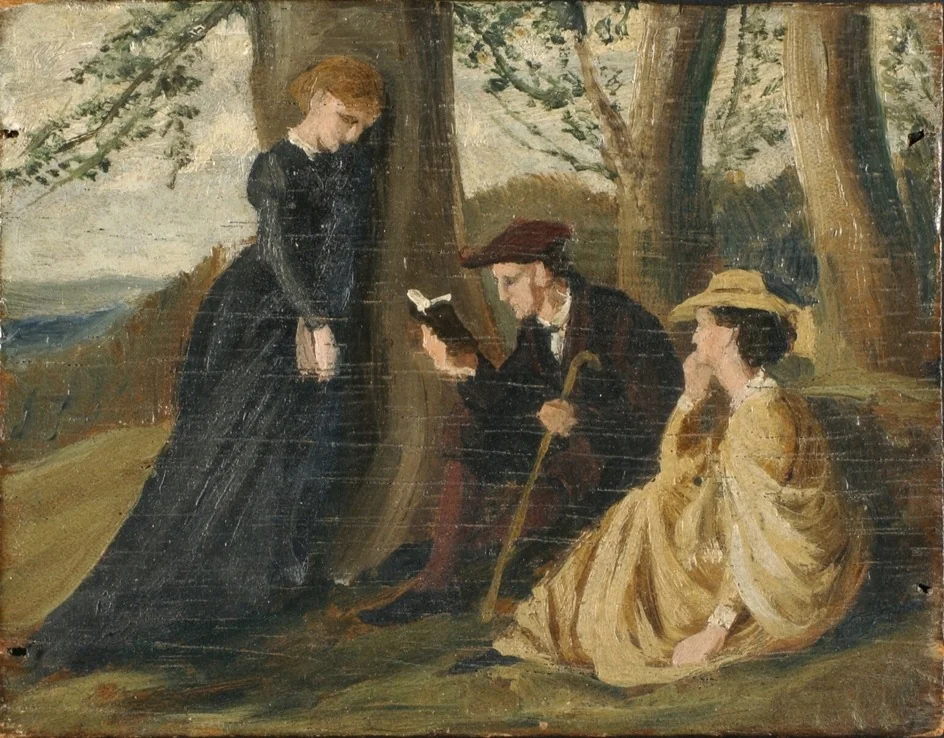 Tennyson reading aloud in a Glade, detail