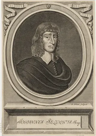 John Selden, by Robert White, ink, 1674