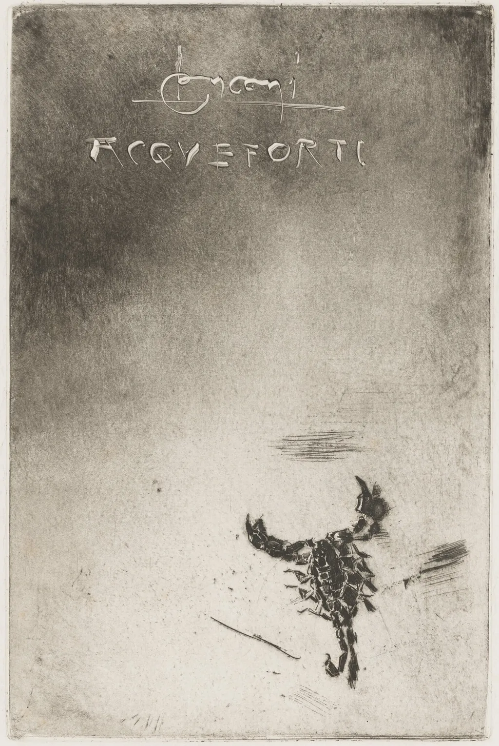 Frontispiece with Scorpion, by Luigi Conconi, ink, 1884