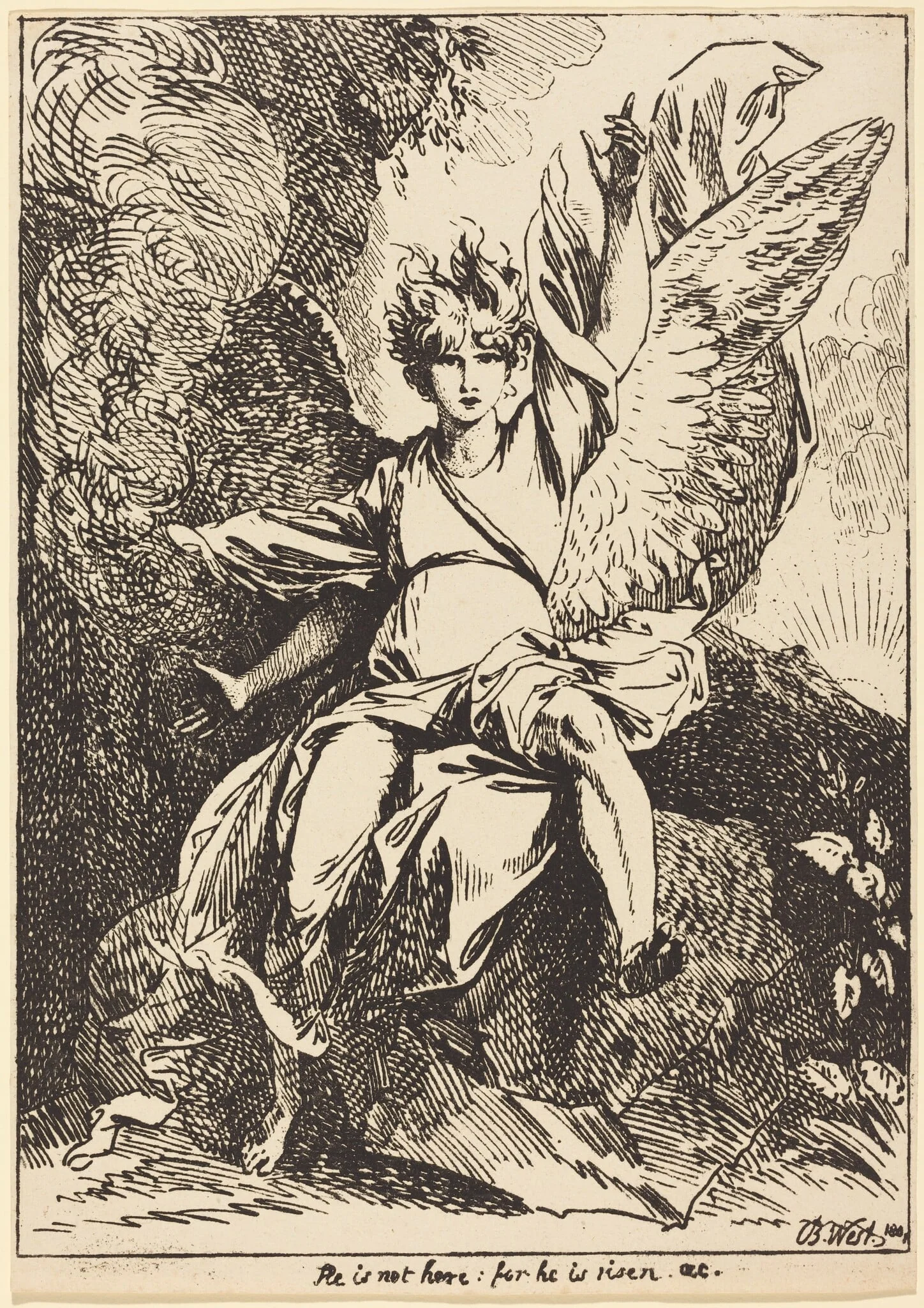 Angel of the Resurrection, detail