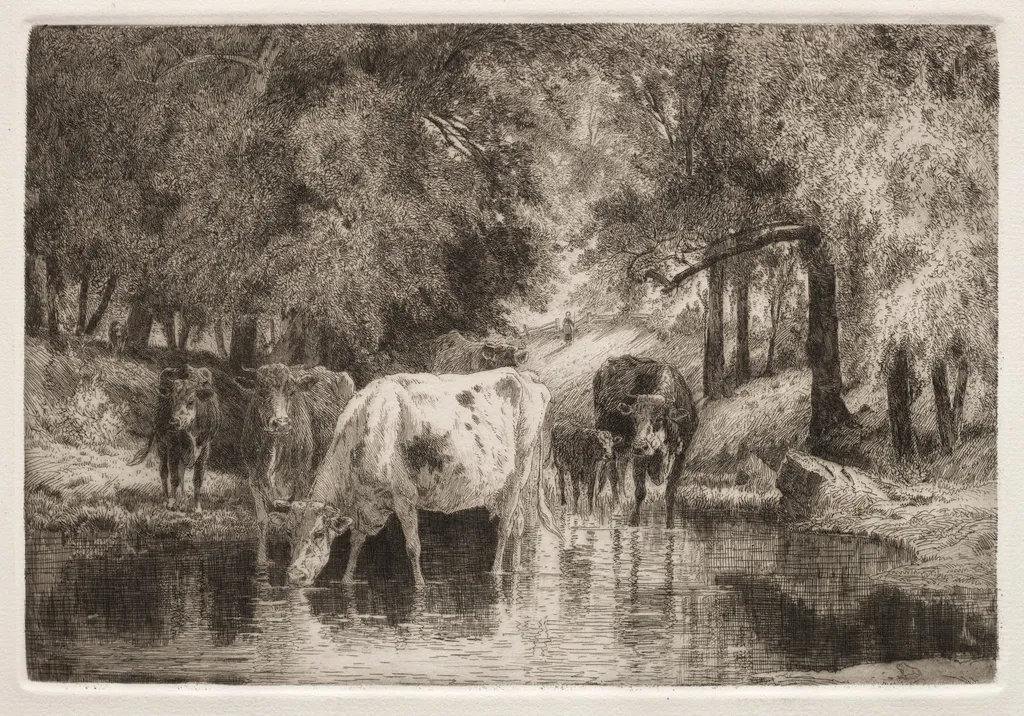 The Pool, by Peter Moran, 1887