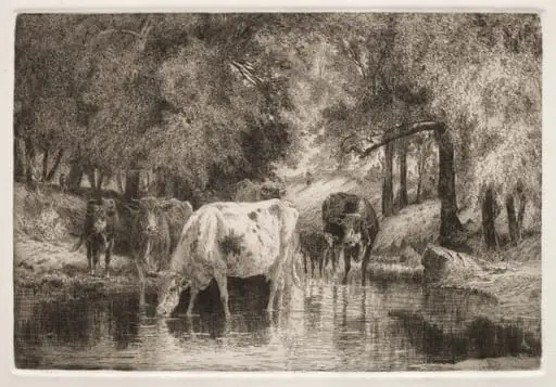 The Pool, by Peter Moran, 1887