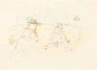 Lady and Child, by James McNeill Whistler, ink, 1892