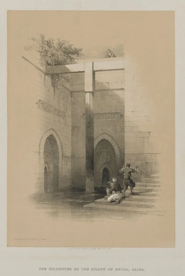 Egypt and Nubia, Volume III: The Nileometer. Island of Rhoda, detail