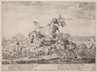 La Mort sur un champ de bataille [Death on a Battlefield], by Stefano Della Bella, ink, 1648