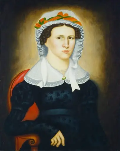 Wife of Man with Vial, by Erastus Salisbury Field, oil, 1827