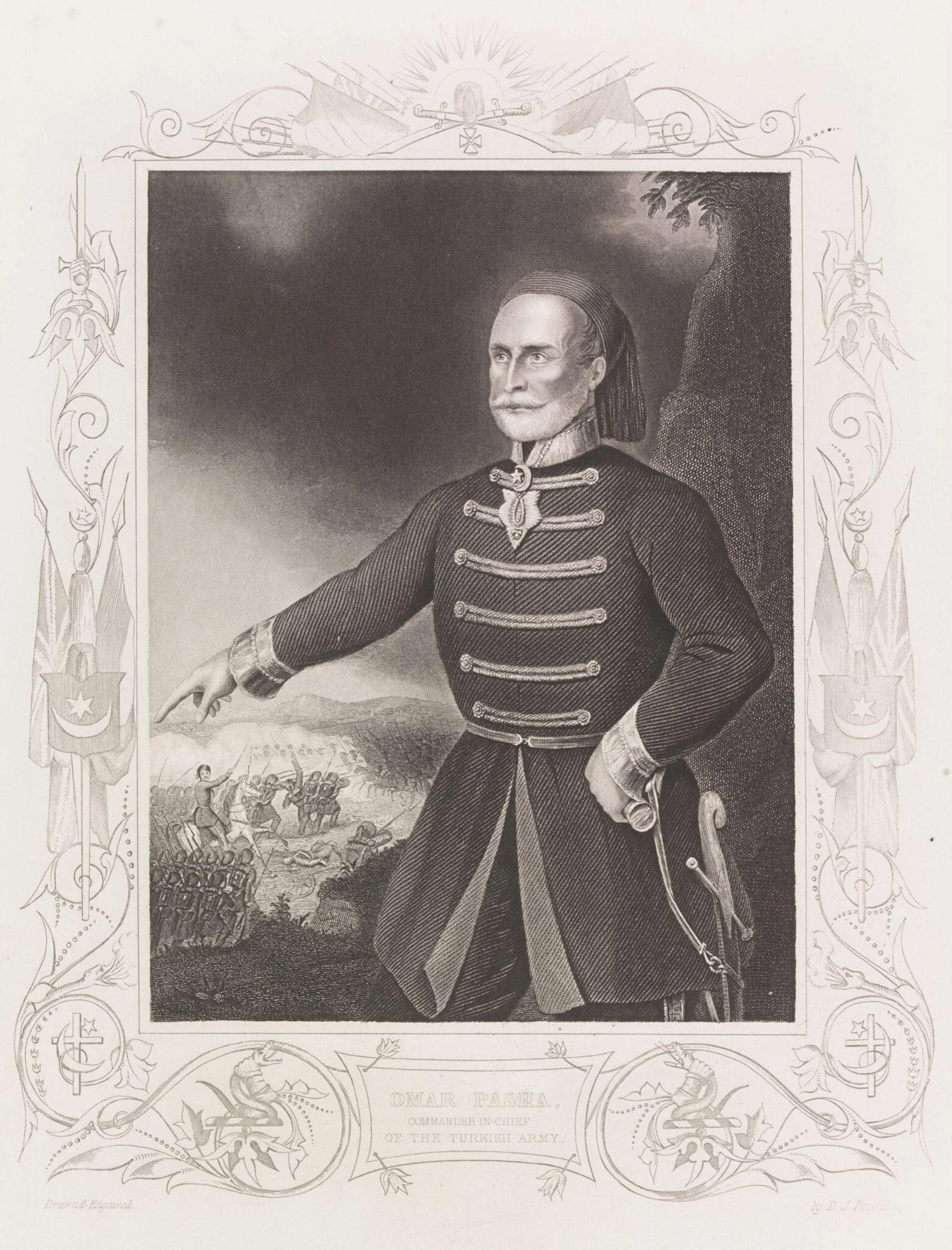 Omar Pasha, Commander In Chief Of The Turkish Army, detail