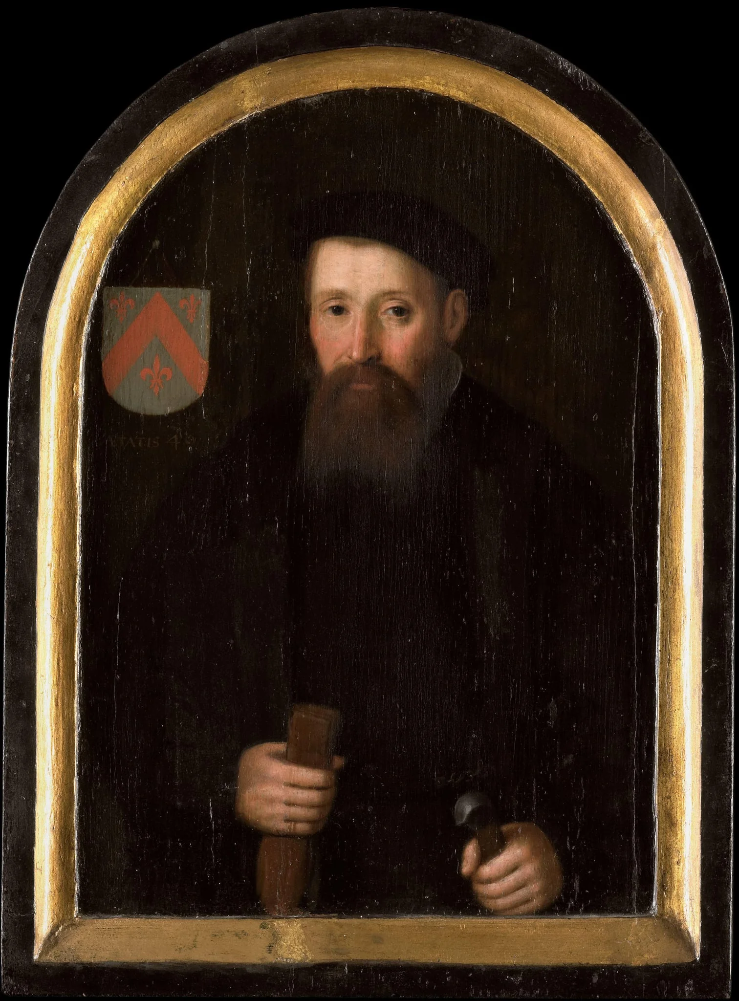 Portrait of Willem Fransz van Schoterbosch (c. 1510-?), detail