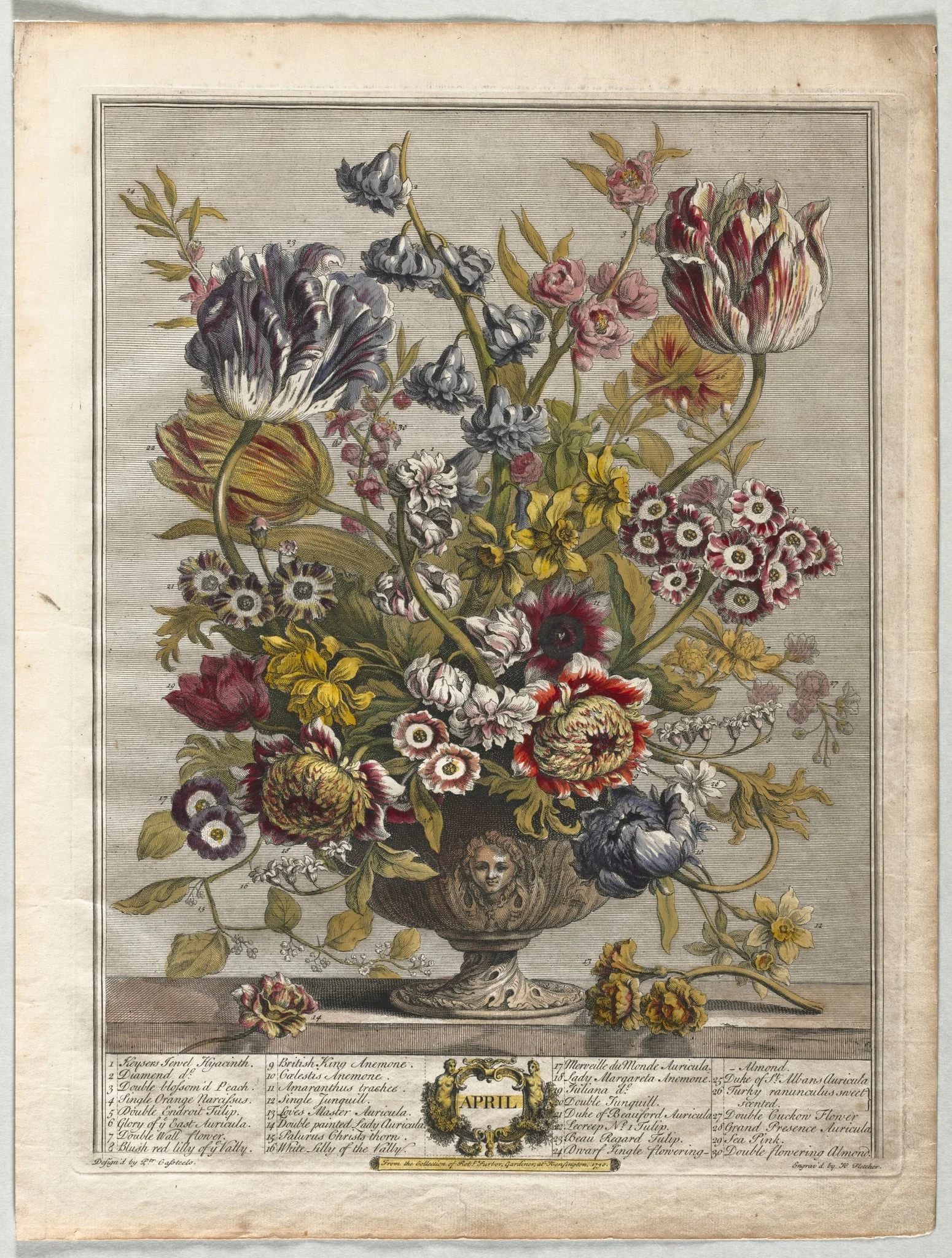 Twelve Months of Flowers: April, detail
