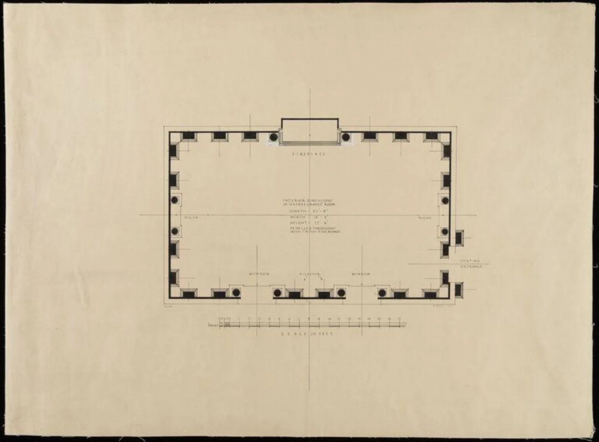 Plan of room., detail