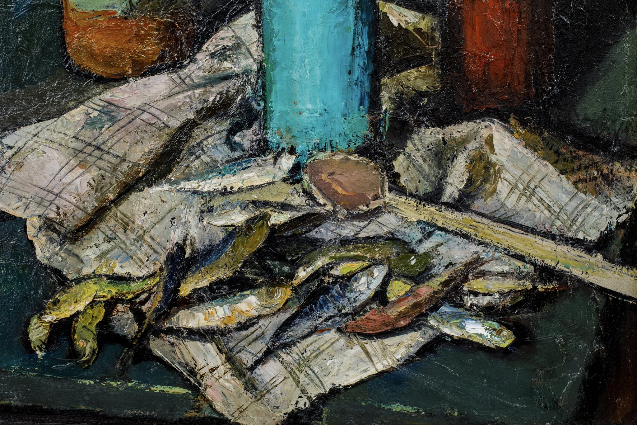 Natură statică (pești, linguri), detail
