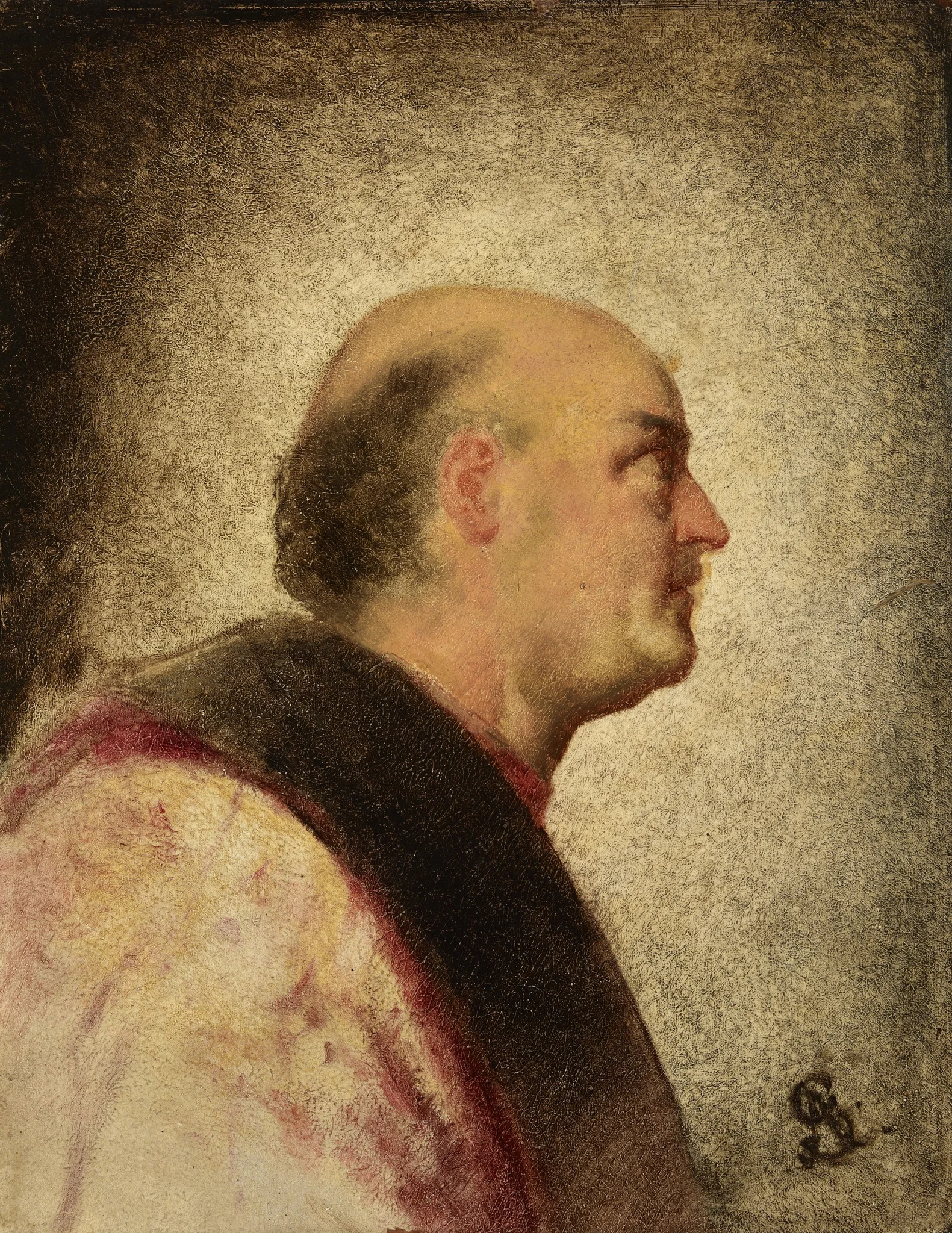 Venetian Dignitary – Copy of a fragment of the painting "The Fisherman Presenting the Ring to Doge Gradenigo" by Paris Bordone, detail