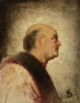 Venetian Dignitary – Copy of a fragment of the painting "The Fisherman Presenting the Ring to Doge Gradenigo" by Paris Bordone, by Artur Grottger, unspecified, 1864