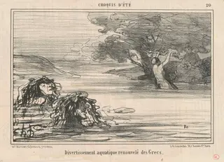 Divertissement ... renouvelé des Grecs, by Honoré Daumier, ink, 1857