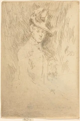 The Little Hat, by James McNeill Whistler, ink, 1868