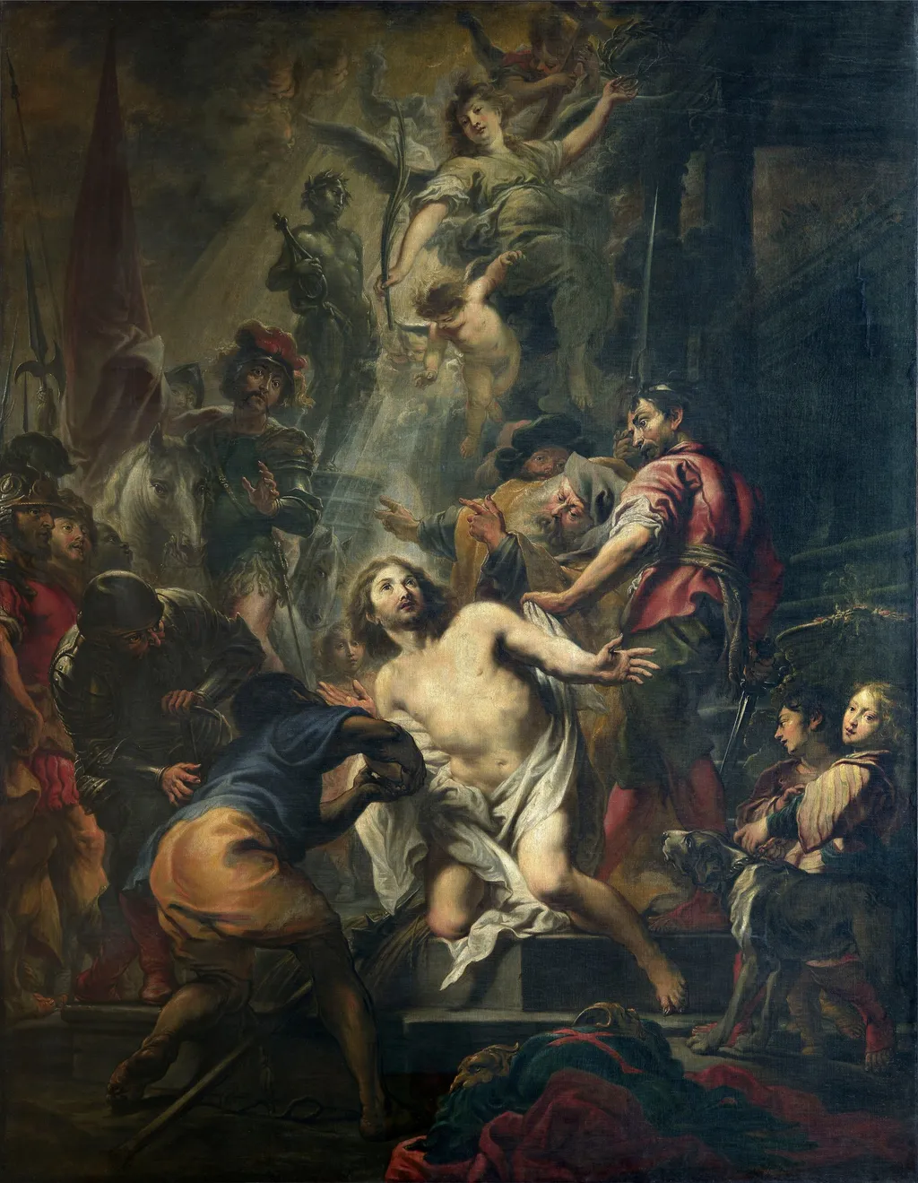 The beheading of Saint George, by Cornelis Schut, oil, 1653