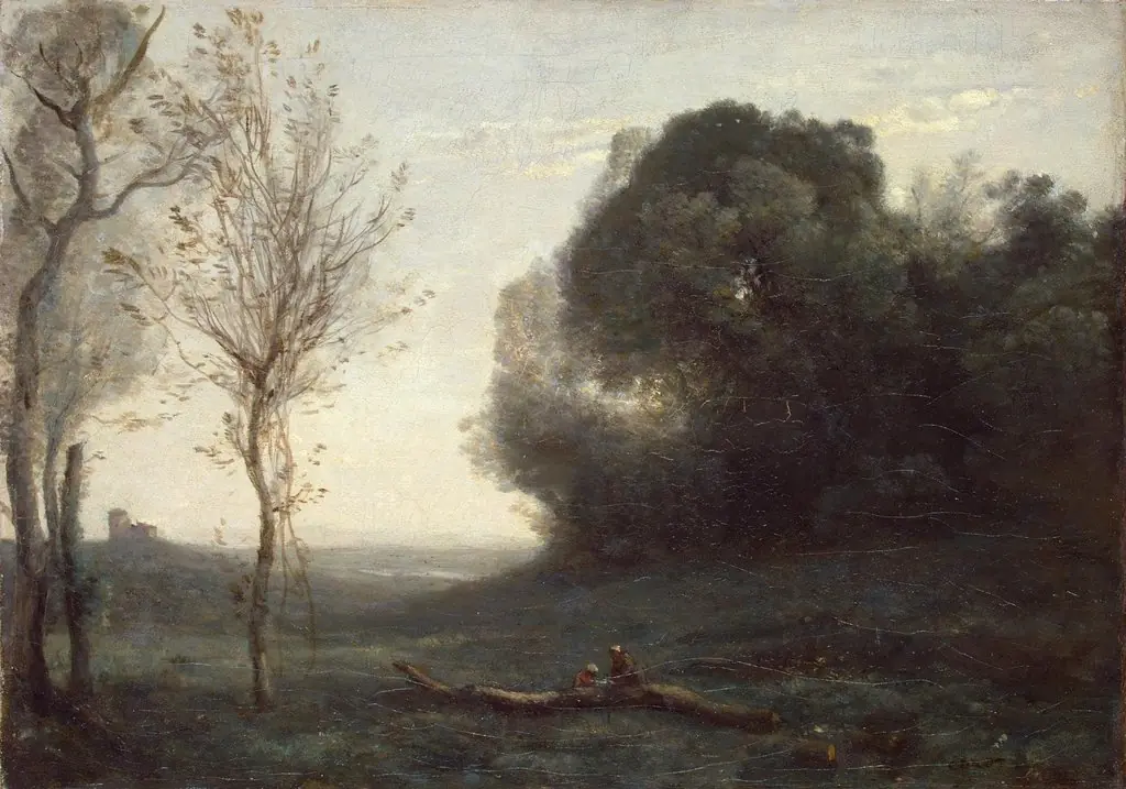 Morning, by Jean Baptiste Camille Corot, oil, 1860
