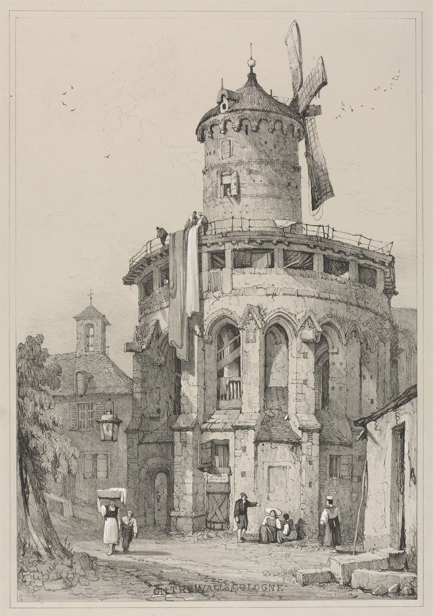 Facsimiles of Sketches Made in Flanders and Germany: On the Walls, Cologne, detail
