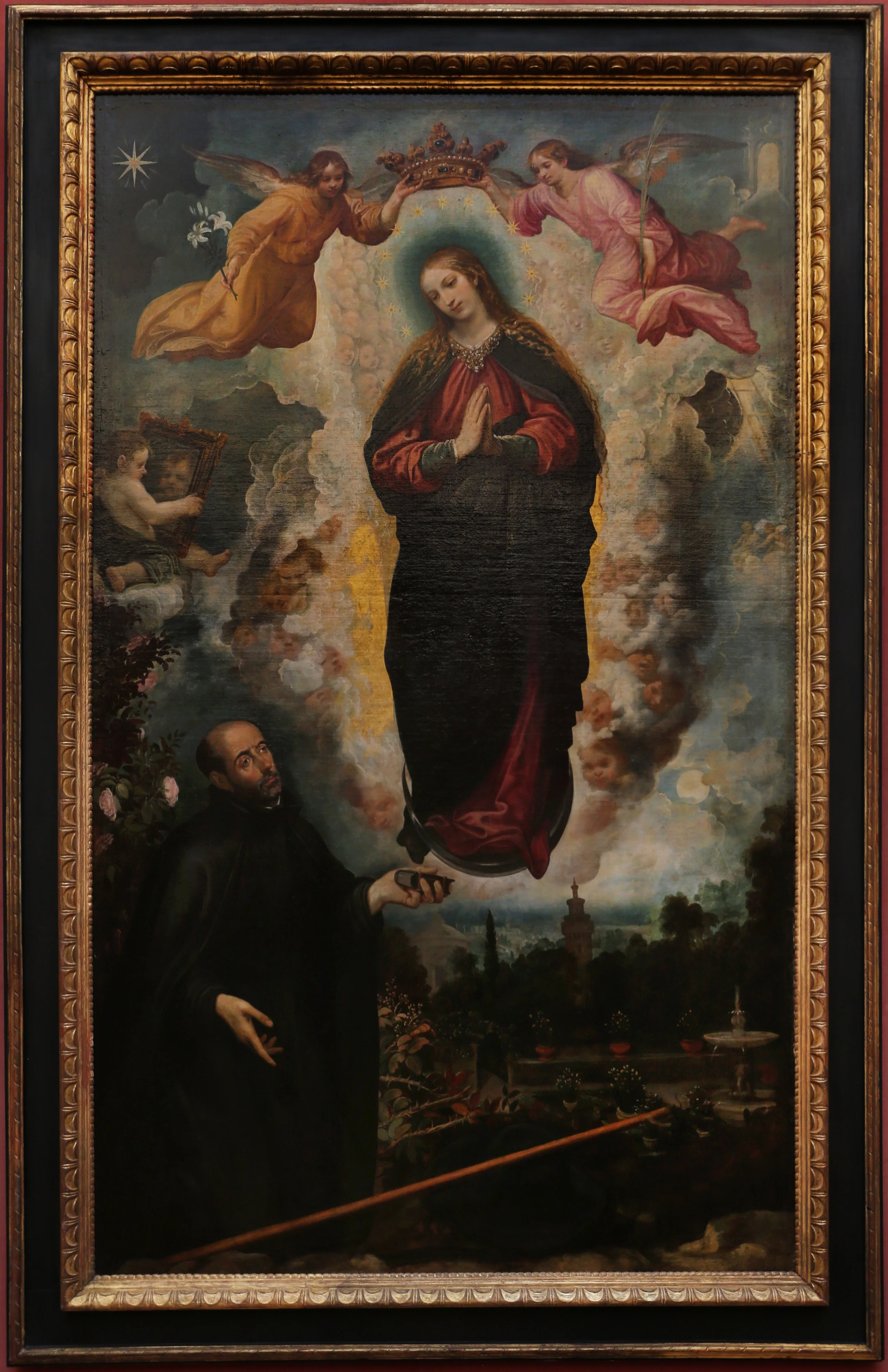 Mary of the Immaculate Conception, venerated by the donor Father Fernando de Mata (ca. 1554-1612), detail