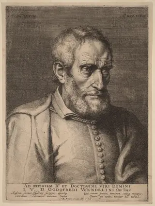 Godefroy Wendelin, by Philip Fruytiers, ink, 1648