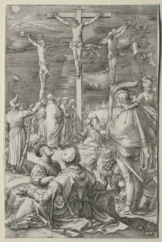 The Passion: Christ of the Cross between the Two Thieves, by Hendrick Goltzius, 1597