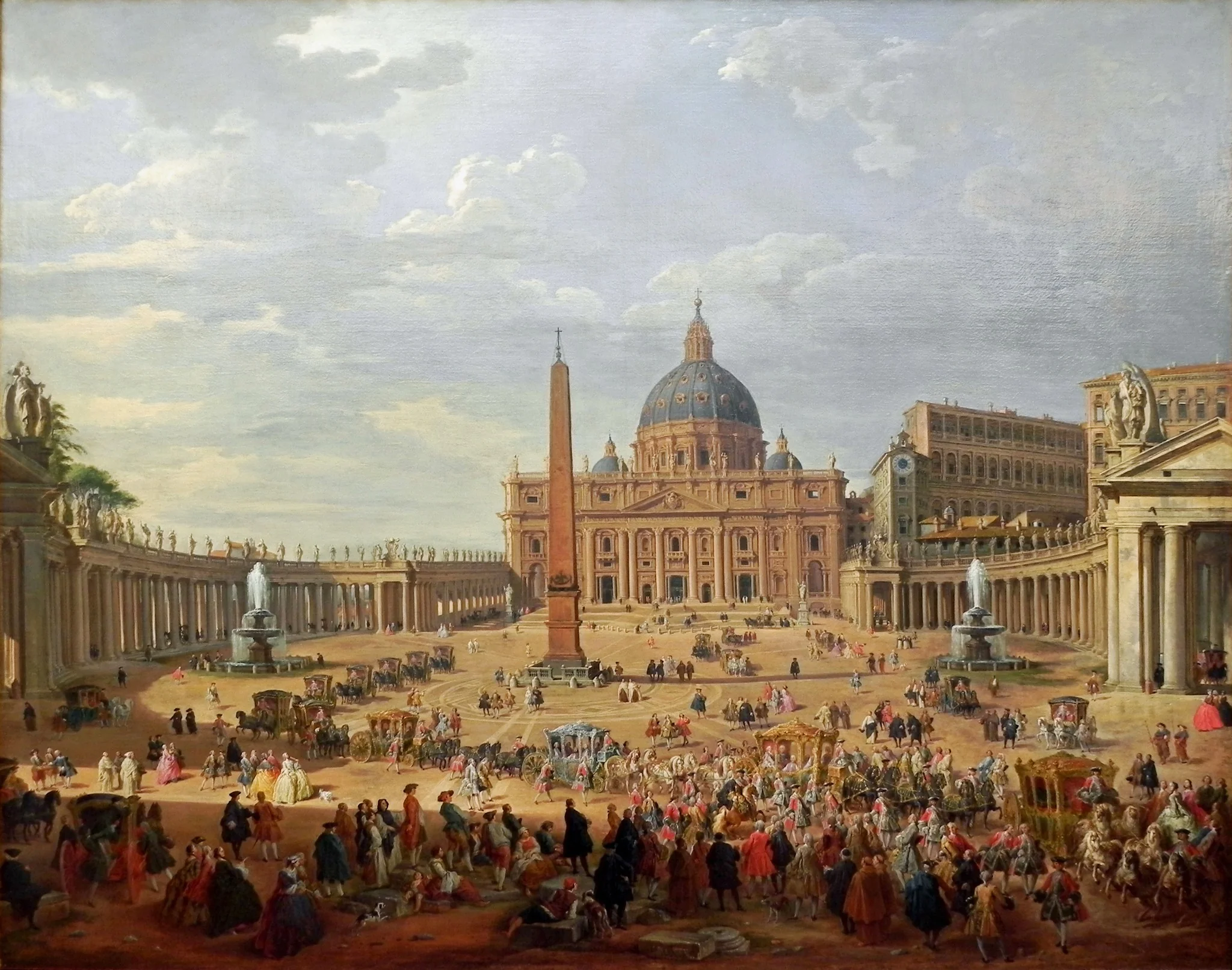 Departure of the Duc de Choiseul from the Piazza di San Pietro, detail