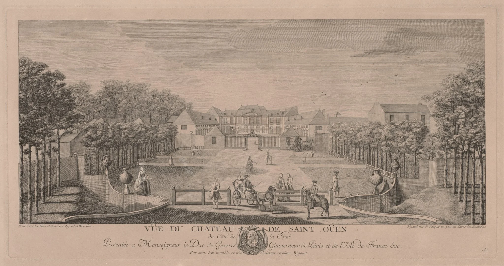 Chateau Saint Ouen from the Court, detail