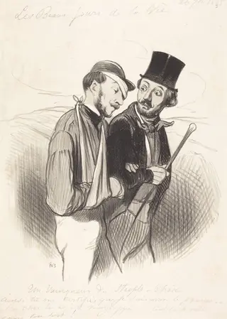 Un Vainqueur de Steeple-chase, by Honoré Daumier, ink, 1845