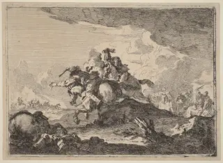 Cavalry Battle, by Francesco Casanova, ink, 1774